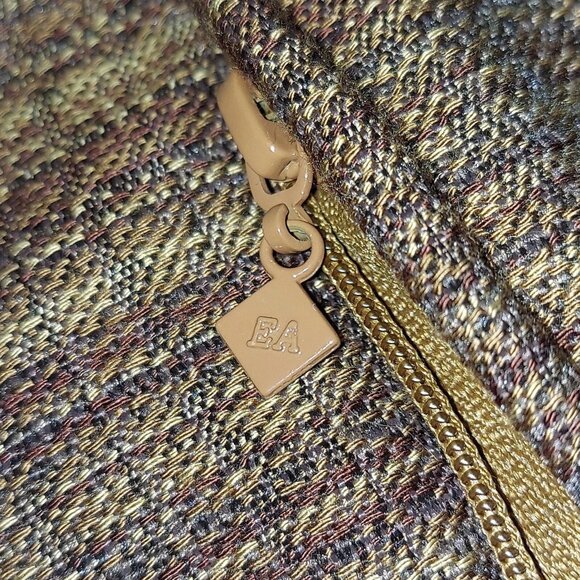 Set of 2 Eastern Accents Brown Paisley Embroidered Pillow Cover Euro Sham Tweed - Picture 8 of 11